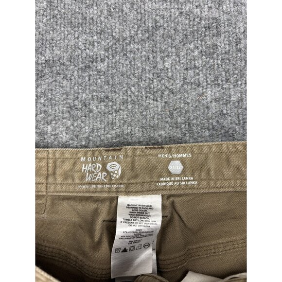 Mountain Hardwear Pants Mens 34x32 Khaki Twill Hiking Zip Pocket Outdoor Casual - Picture 2 of 8